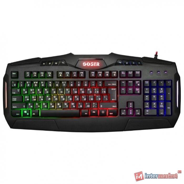 Клавиатура проводная игровая Defender Goser GK-772L, ENG/RUS, USB, RGB подсветка, GK-772L